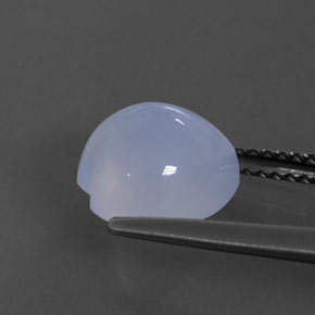 Calcedonia azul natural de 2,88 ct, transparente, transparente / translúcido
