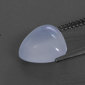 Calcedonia azul natural de 3,44 ct, transparente, transparente / translúcido