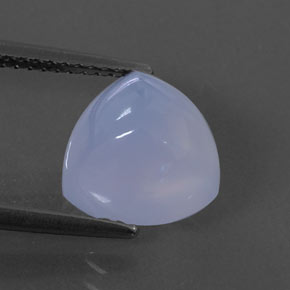 Calcedonia azul natural de 3,86 ct, transparente, transparente / translúcido