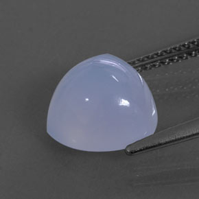 Calcedonia azul natural de 3,86 ct, transparente, transparente / translúcido