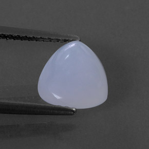 Calcedonia azul natural de 2,15 ct, transparente, transparente / translúcido