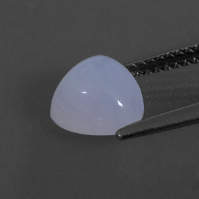 Calcedonia azul natural de 2,15 ct, transparente, transparente / translúcido