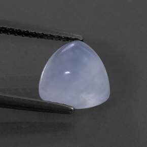 Calcedonia azul natural de 1,74 ct, transparente, transparente / translúcido