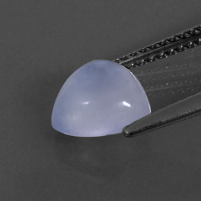 Calcedonia azul natural de 1,74 ct, transparente, transparente / translúcido