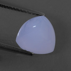 Calcedonia azul natural de 3,32 ct, transparente, transparente / translúcido