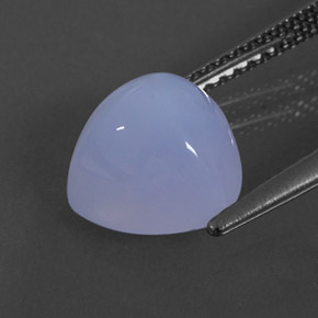 Calcedonia azul natural de 3,32 ct, transparente, transparente / translúcido