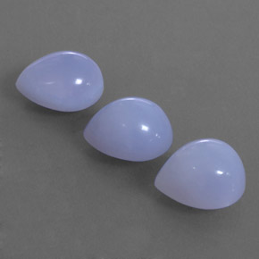 Gemas de calcedonia azul natural de 11,74 ct, transparente, transparente / translúcido