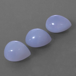 Gemas de calcedonia azul natural de 11,74 ct, transparente, transparente / translúcido