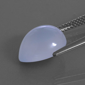 Calcedonia azul natural de 4,94 ct, transparente, transparente / translúcido