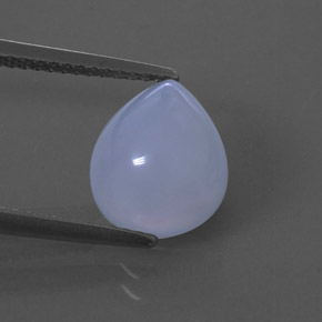 Calcedonia azul natural de 3,45 ct, transparente, transparente / translúcido