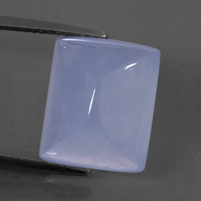 Calcedonia azul natural de 8,83 ct, transparente, transparente / translúcido
