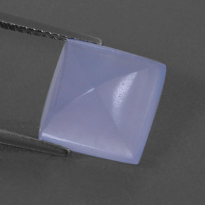 Calcedonia azul natural de 5,68 ct, transparente, transparente / translúcido