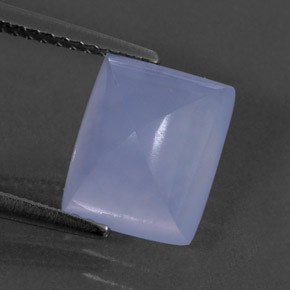 Calcedonia azul natural de 3,20 ct, transparente, transparente / translúcido