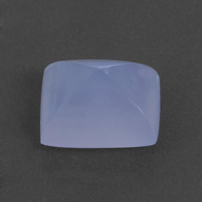 Calcedonia azul natural de 3,20 ct, transparente, transparente / translúcido