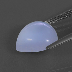 Calcedonia violeta natural de 5,61 ct, transparente, transparente / translúcido