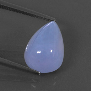 Calcedonia azul natural de 5,49 ct, transparente, transparente / translúcido