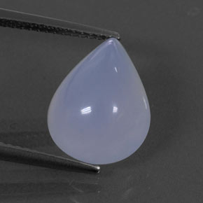 Calcedonia azul natural de 5,59 ct, transparente, transparente / translúcido