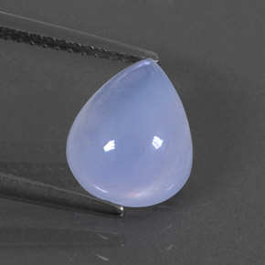Calcedonia azul natural de 2,58 ct, transparente, transparente / translúcido