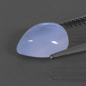 Calcedonia azul natural de 2,58 ct, transparente, transparente / translúcido
