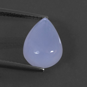 Calcedonia azul natural de 4,53 ct, transparente, transparente / translúcido
