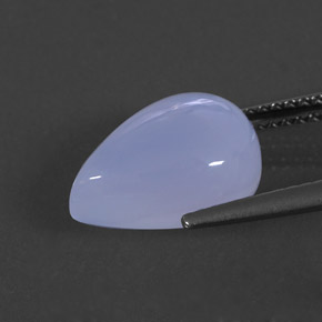 Calcedonia azul natural de 4,53 ct, transparente, transparente / translúcido