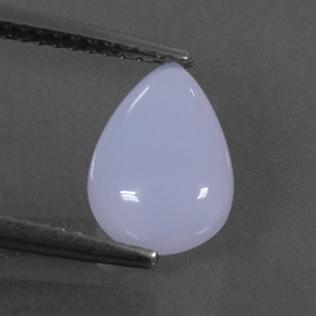 Calcedonia azul natural de 1,94 ct, transparente, transparente / translúcido