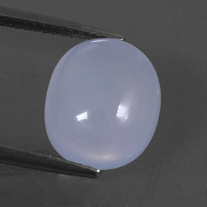 Calcedonia azul natural de 4,62 ct, transparente, transparente / translúcido