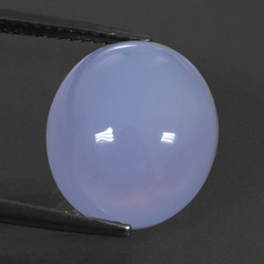Calcedonia azul natural de 8,91 ct, transparente, transparente / translúcido