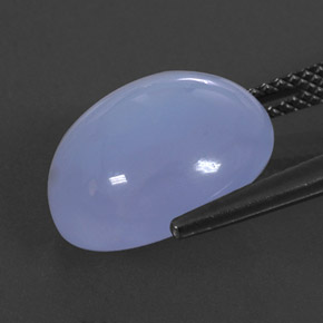 Calcedonia azul natural de 8,91 ct, transparente, transparente / translúcido