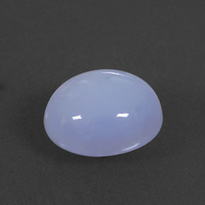 Calcedonia azul natural de 5,86 ct, corte óvalo, translúcido