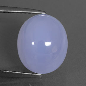 Calcedonia azul natural de 5,59 ct, transparente, transparente / translúcido