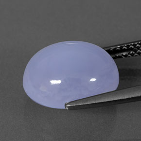 Calcedonia azul natural de 5,59 ct, transparente, transparente / translúcido