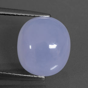Calcedonia azul natural de 5,69 ct, transparente, transparente / translúcido