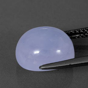 Calcedonia azul natural de 5,69 ct, transparente, transparente / translúcido