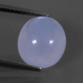 Calcedonia azul natural de 4,57 ct, transparente, transparente / translúcido