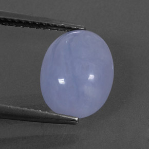 Calcedonia azul natural de 3,02 ct, transparente, transparente / translúcido