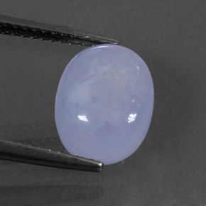Calcedonia azul natural de 3,52 ct, transparente, transparente / translúcido