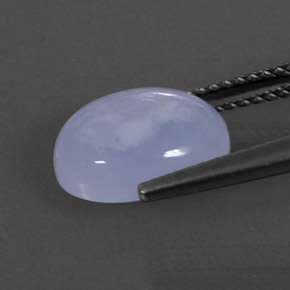 Calcedonia azul natural de 3,52 ct, transparente, transparente / translúcido