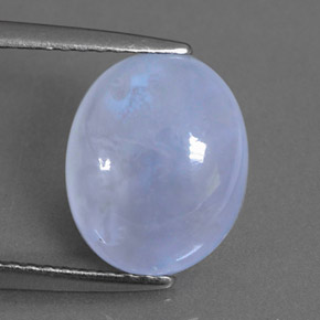 Calcedonia azul natural de 2,82 ct, transparente, transparente / translúcido