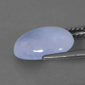 Calcedonia azul natural de 2,82 ct, transparente, transparente / translúcido