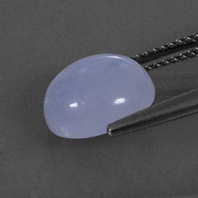 Calcedonia azul natural de 3,61 ct, transparente, transparente / translúcido
