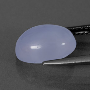 Calcedonia azul natural de 3,03 ct, transparente, transparente / translúcido