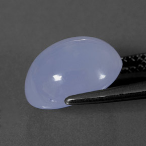 Calcedonia azul natural de 4,04 ct, transparente, transparente / translúcido