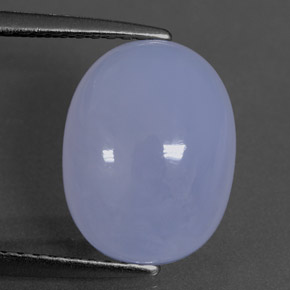 Calcedonia azul natural de 4,08 ct, transparente, transparente / translúcido