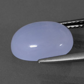 Calcedonia azul natural de 4,08 ct, transparente, transparente / translúcido