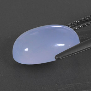 Calcedonia azul natural de 3,98 ct, transparente, transparente / translúcido