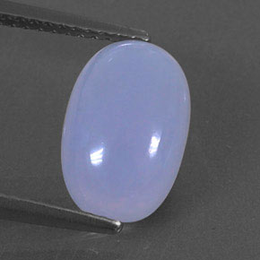 Calcedonia azul natural de 2,87 ct, transparente, transparente / translúcido