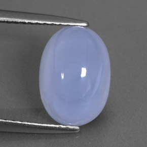 Calcedonia azul natural de 3,65 ct, transparente, transparente / translúcido