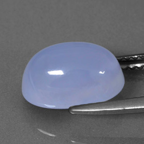 Calcedonia azul natural de 3,65 ct, transparente, transparente / translúcido