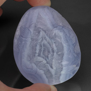 Calcedonia azul natural de 121,20 ct, transparente, transparente / translúcido